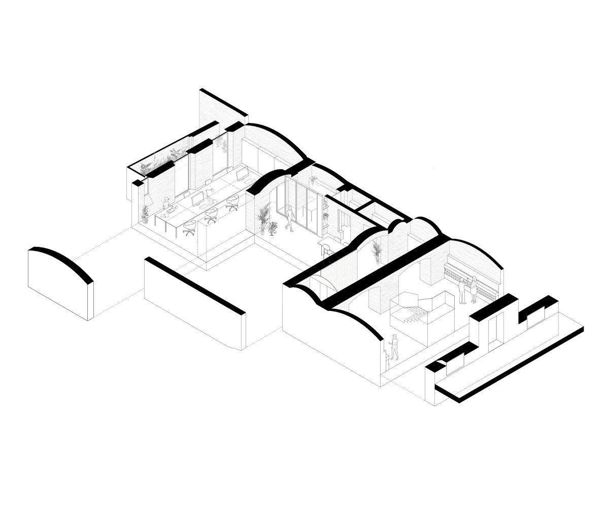 Jofre Roca Taller Arquitectura Carner Barcelona detall disseny axonometria